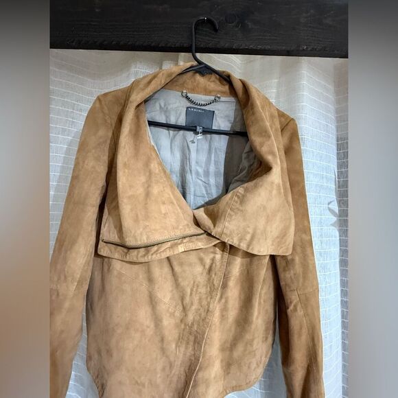 Sensa Brown Suede Drape Jacket - Picture 3 of 11